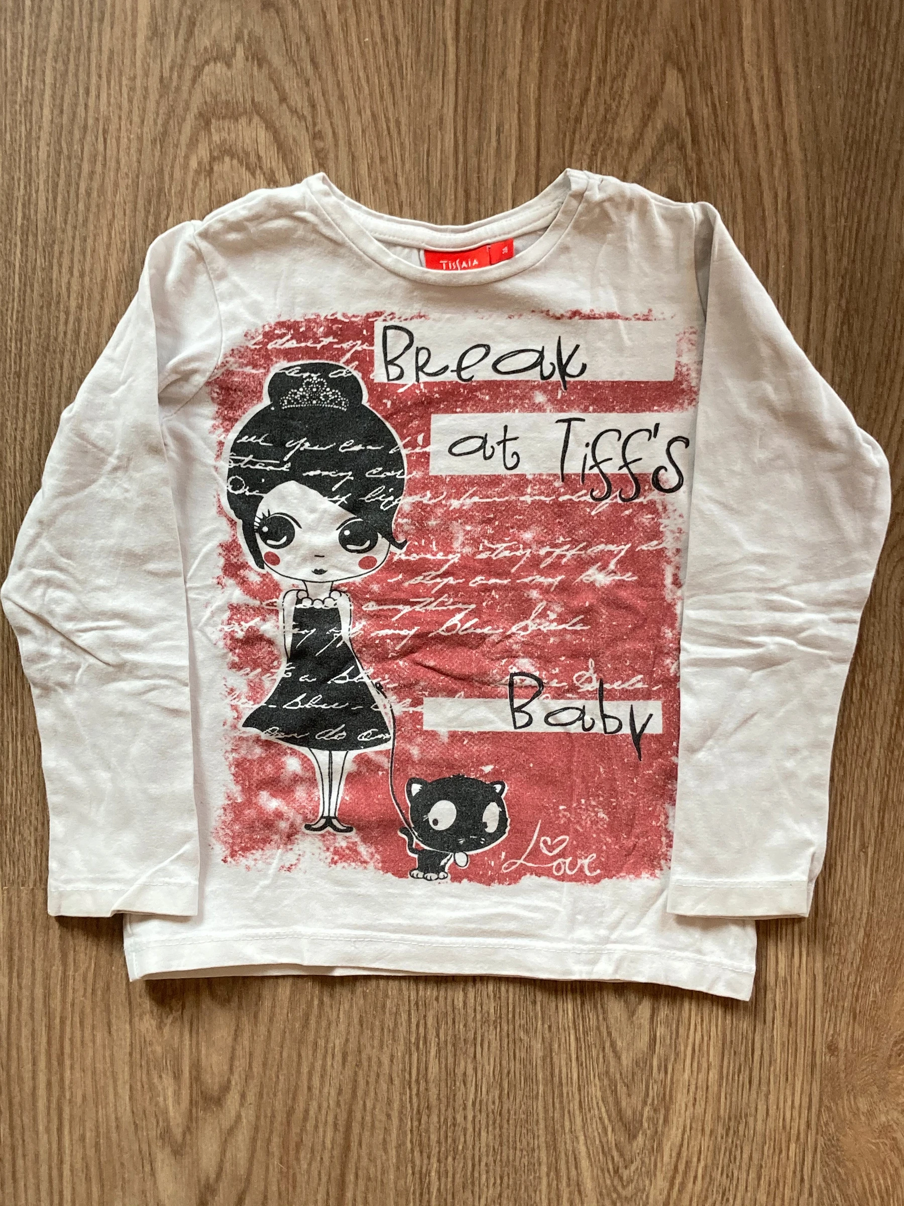 T shirt manches longues Tissaia fille 3 ans.